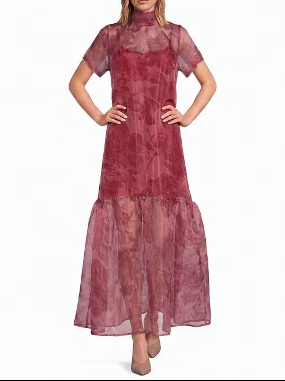 Sugarlips Sheer Maxi Ellery Floral Dress